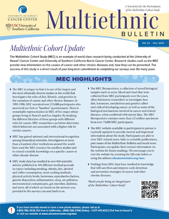 MEC Fall 2022 newsletter